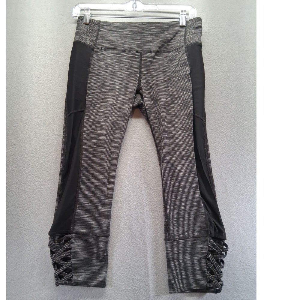 Athleta‎ Women Leggings Black/ Gray Yoga Workout Pants Size S
